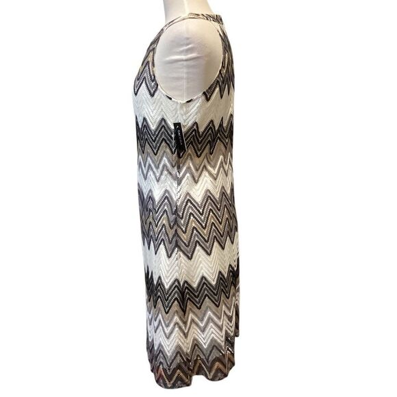 NWT Tacera Chevron Lined Dress Size Large - Picture 6 of 10